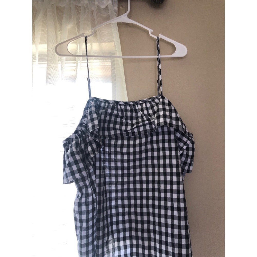 NWOT Black and White Checkered Tank